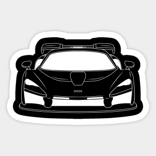 Mclaren Senna White Outline Sticker